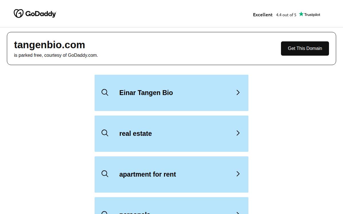 Tangen Biosciences website preview