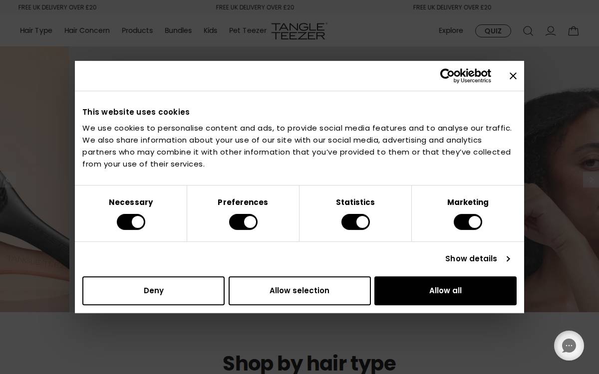 Tangle Teezer website preview