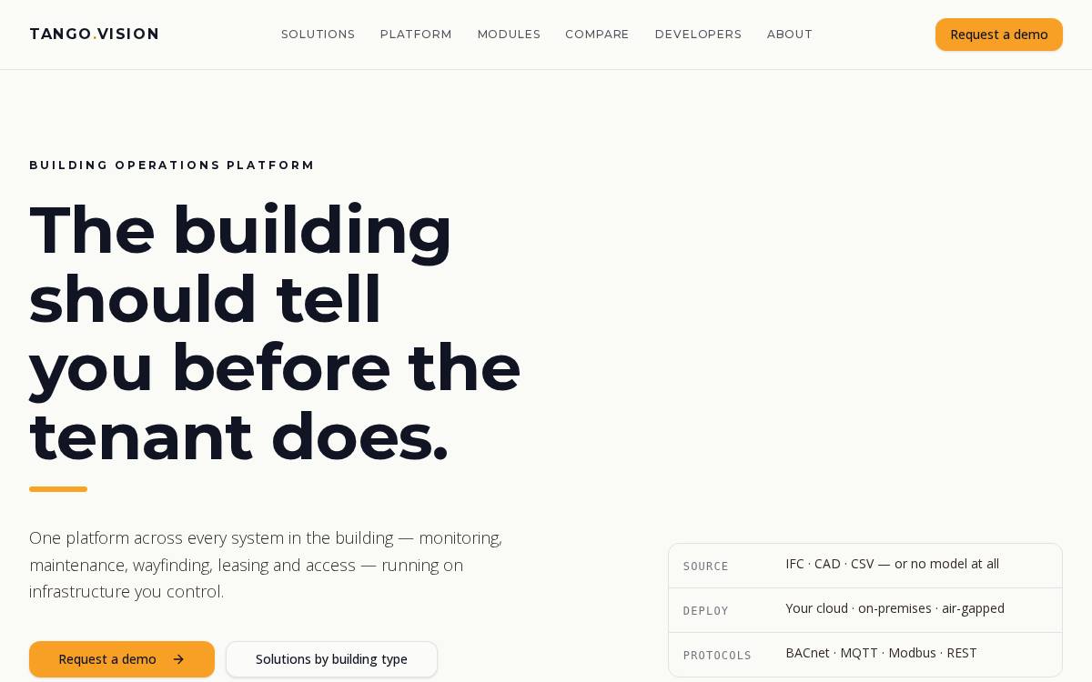 Tango website preview