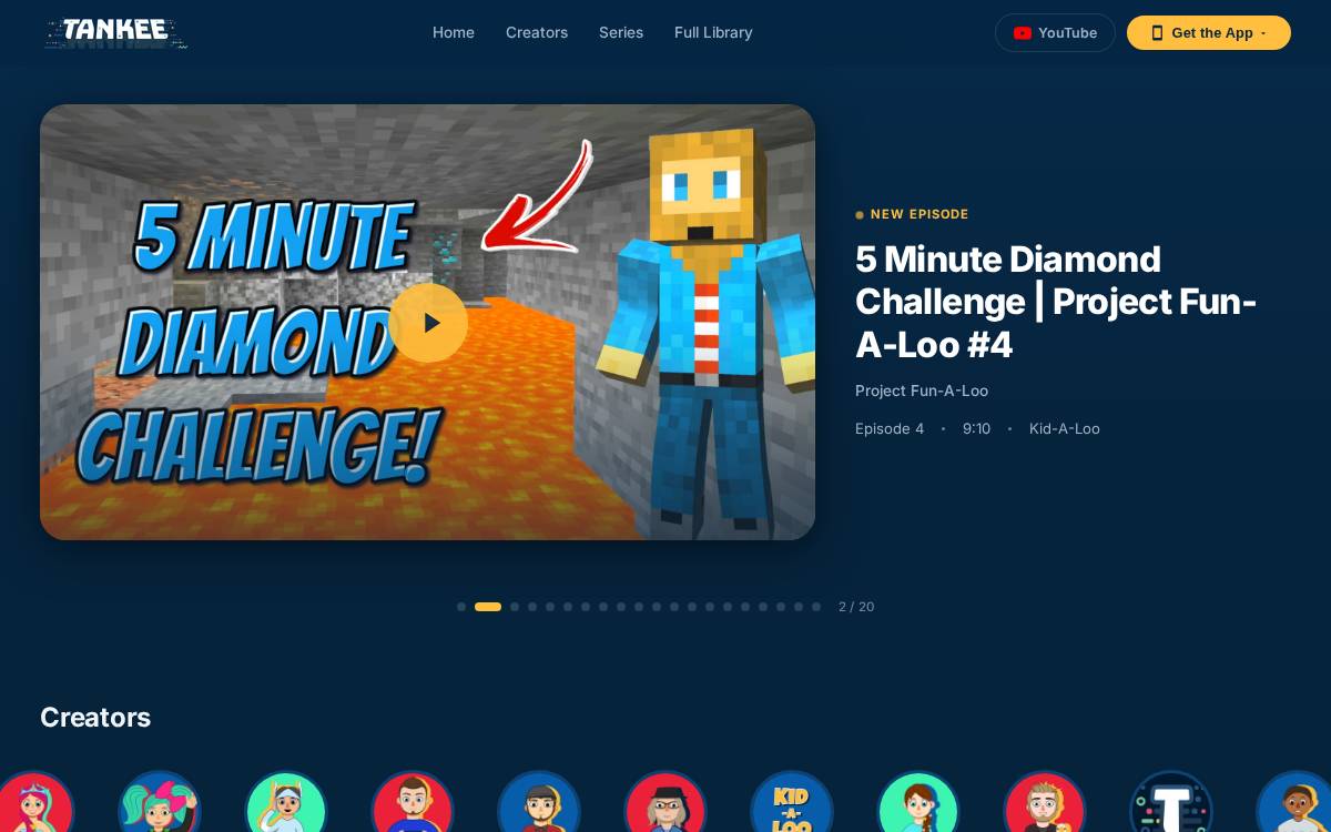 Tankee website preview