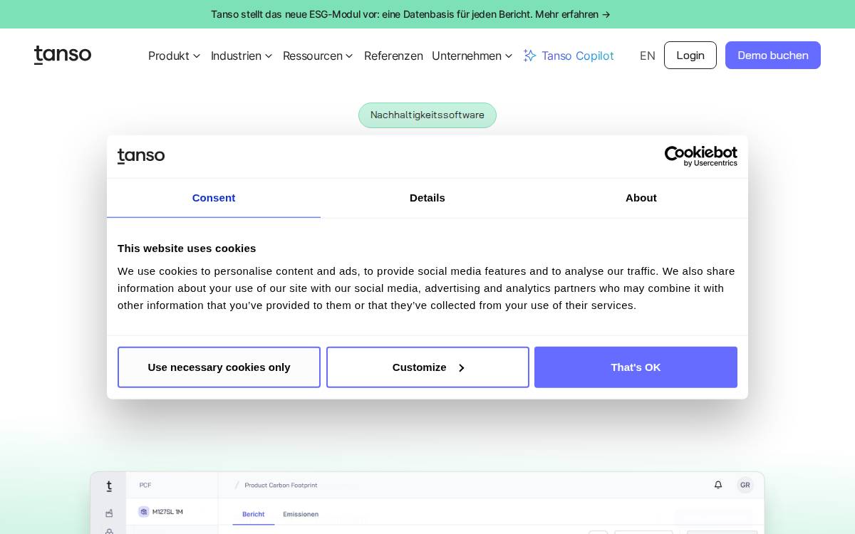 Tanso website preview