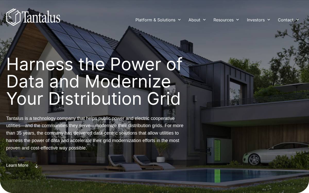 Tantalus Systems website preview