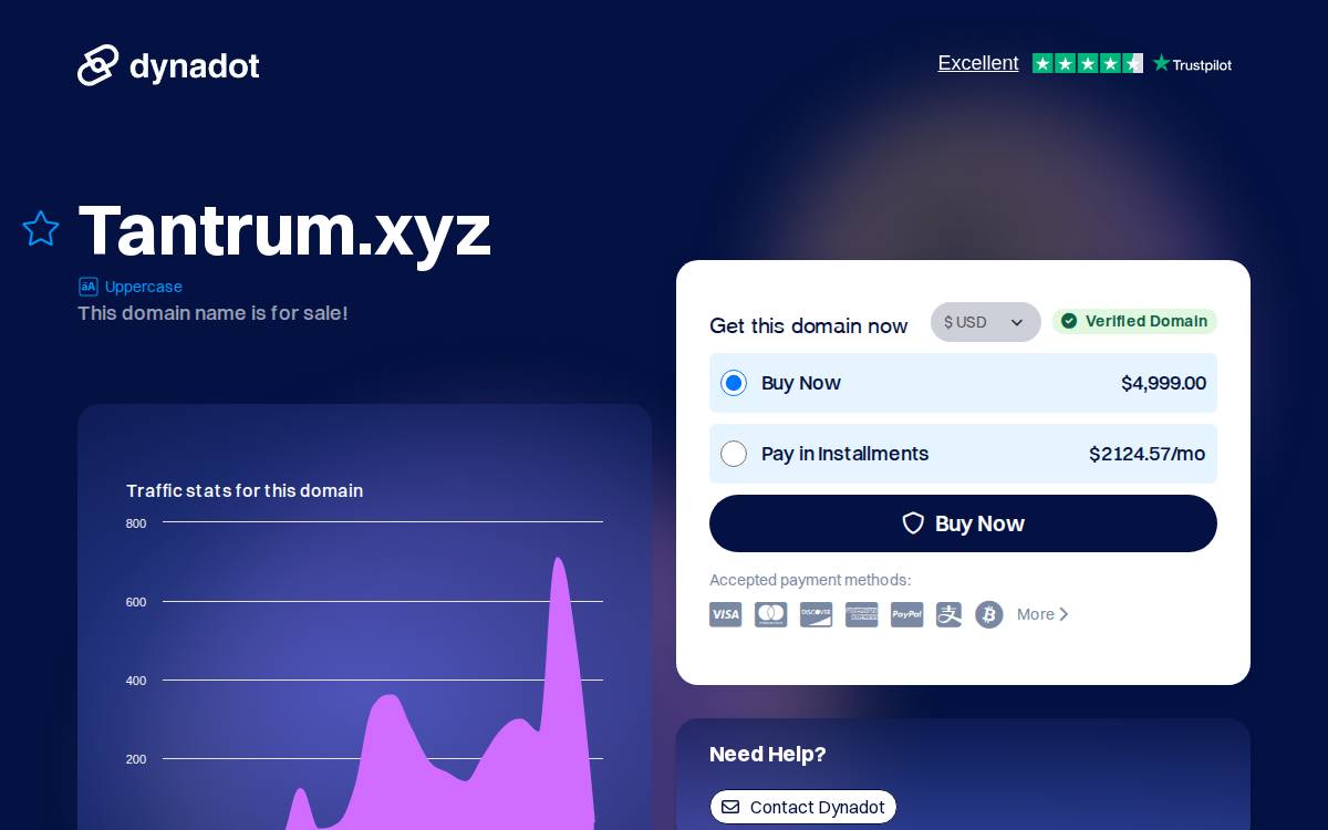 TantrumXYZ website preview