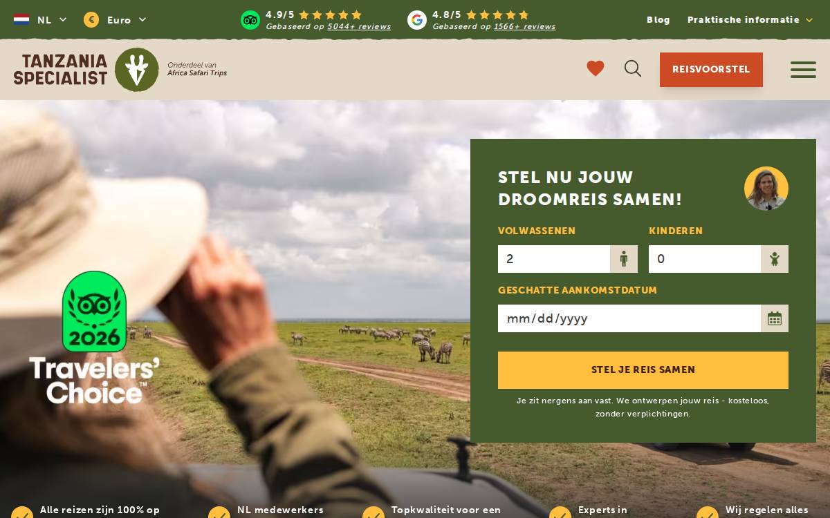 Tanzania Specialist website preview