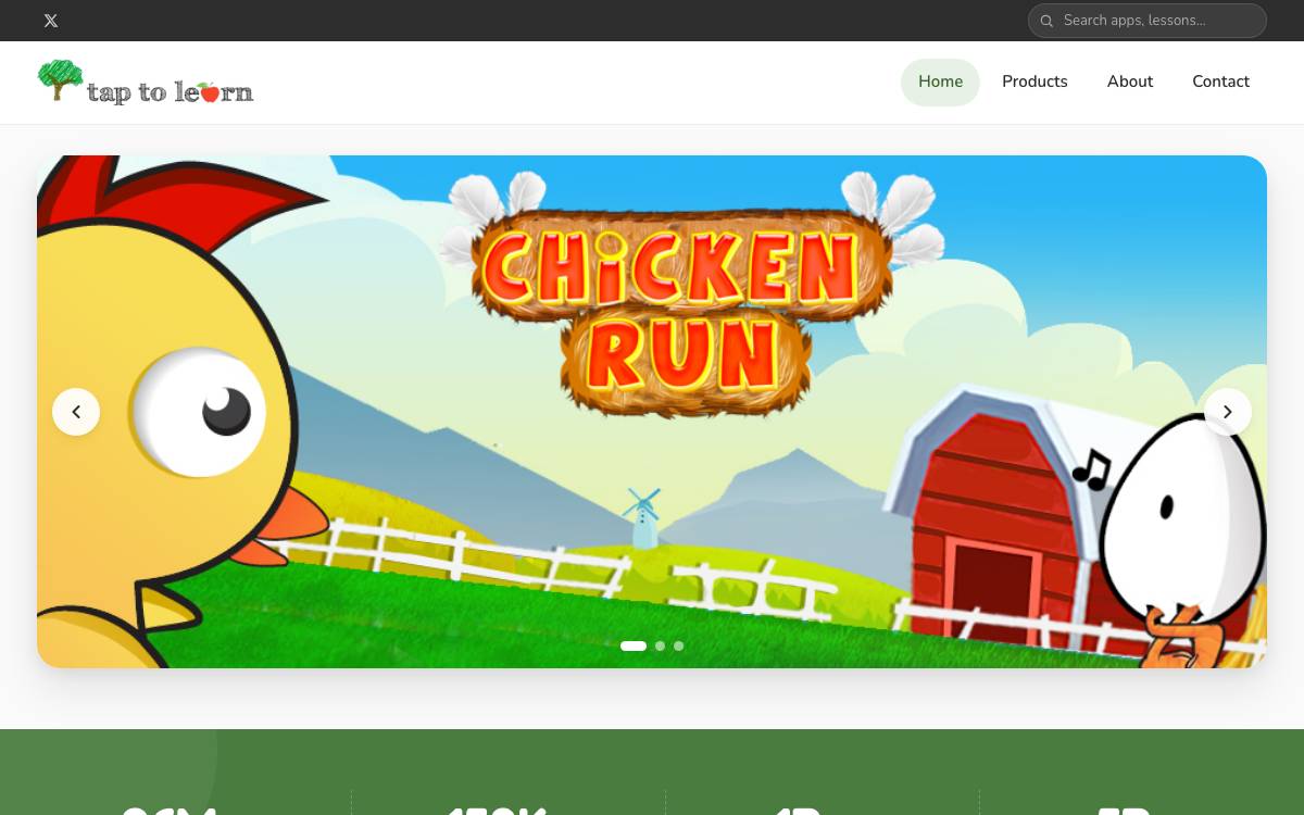Tap to Learn website preview