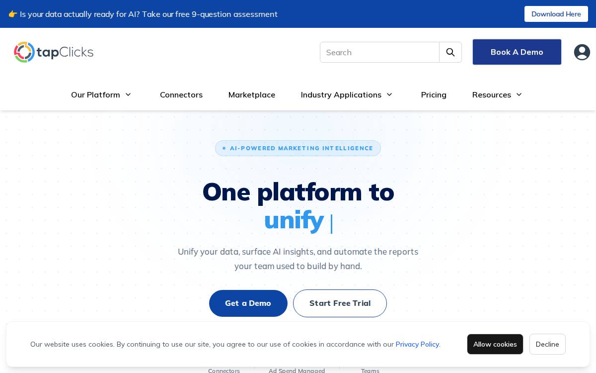 TapClicks website preview