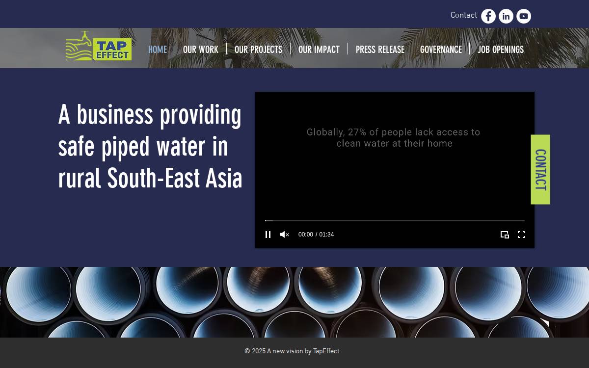TapEffect website preview