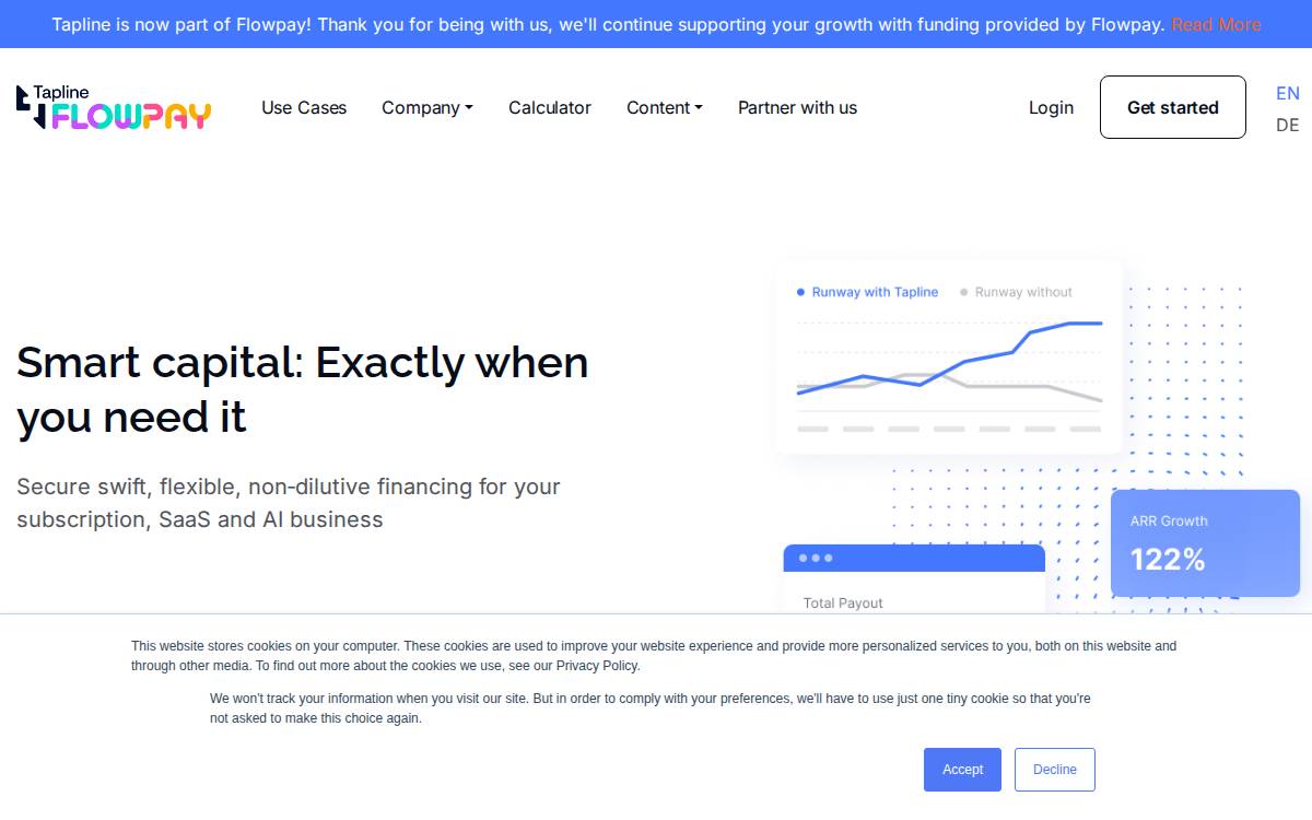 Tapline website preview