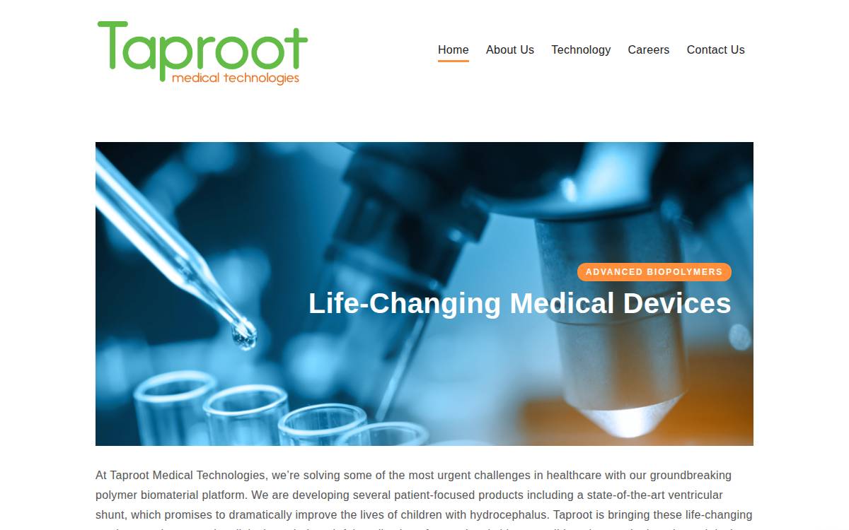 Taproot Medical Technologies website preview