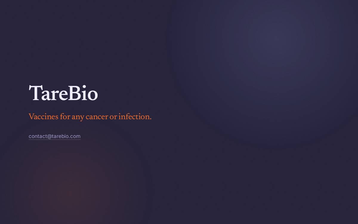 TareBio website preview
