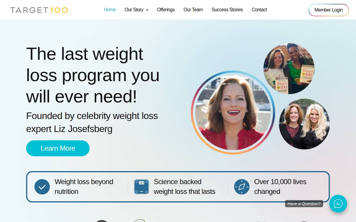 Target100 website preview