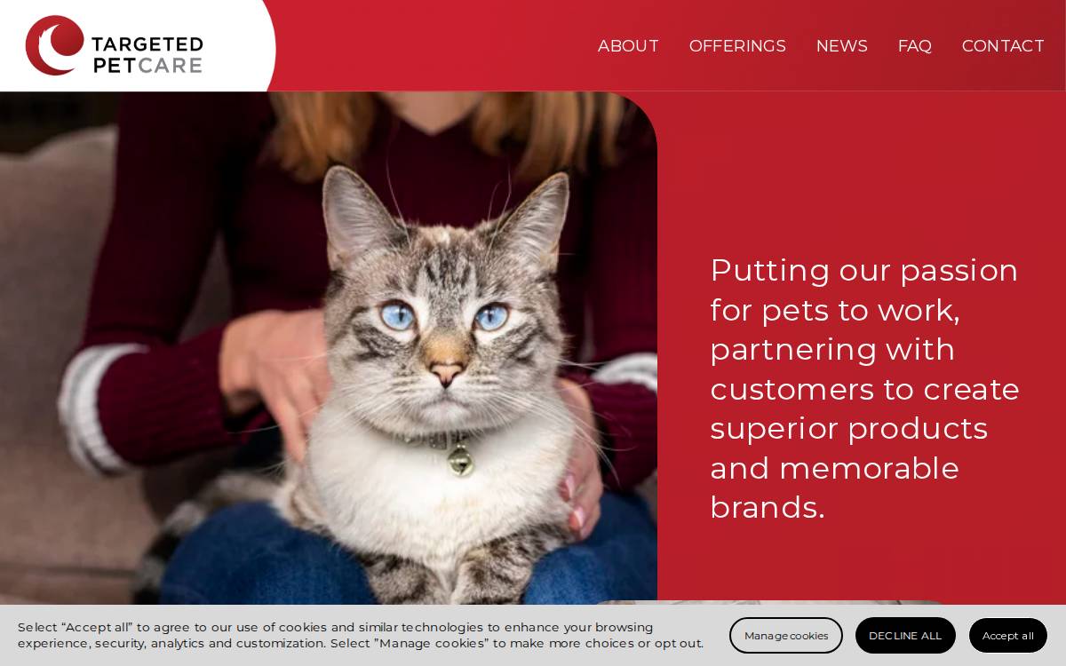 Targeted PetCare website preview
