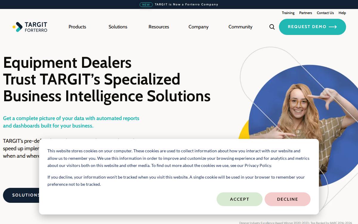 Targit website preview