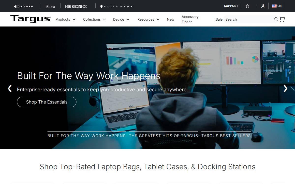 Targus website preview