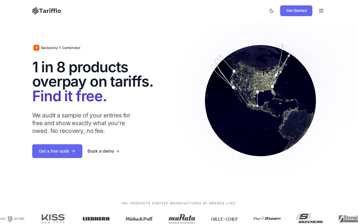 Tarifflo Inc. website preview
