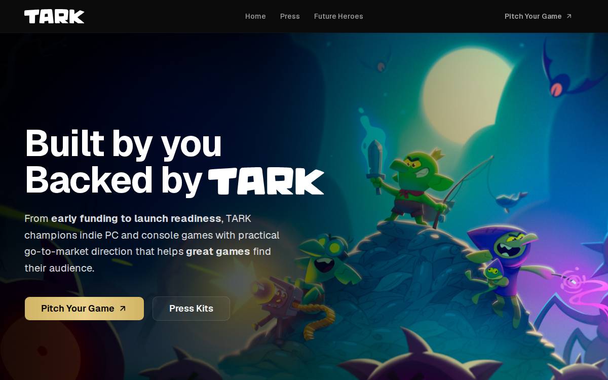 Tark Games website preview
