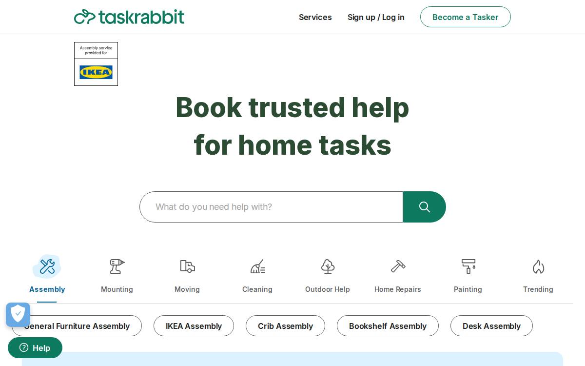 Taskrabbit website preview