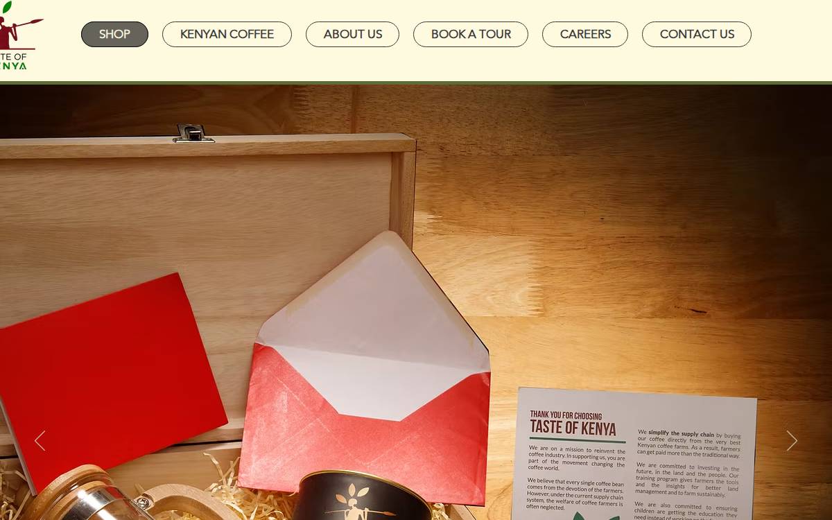 Taste of Kenya website preview