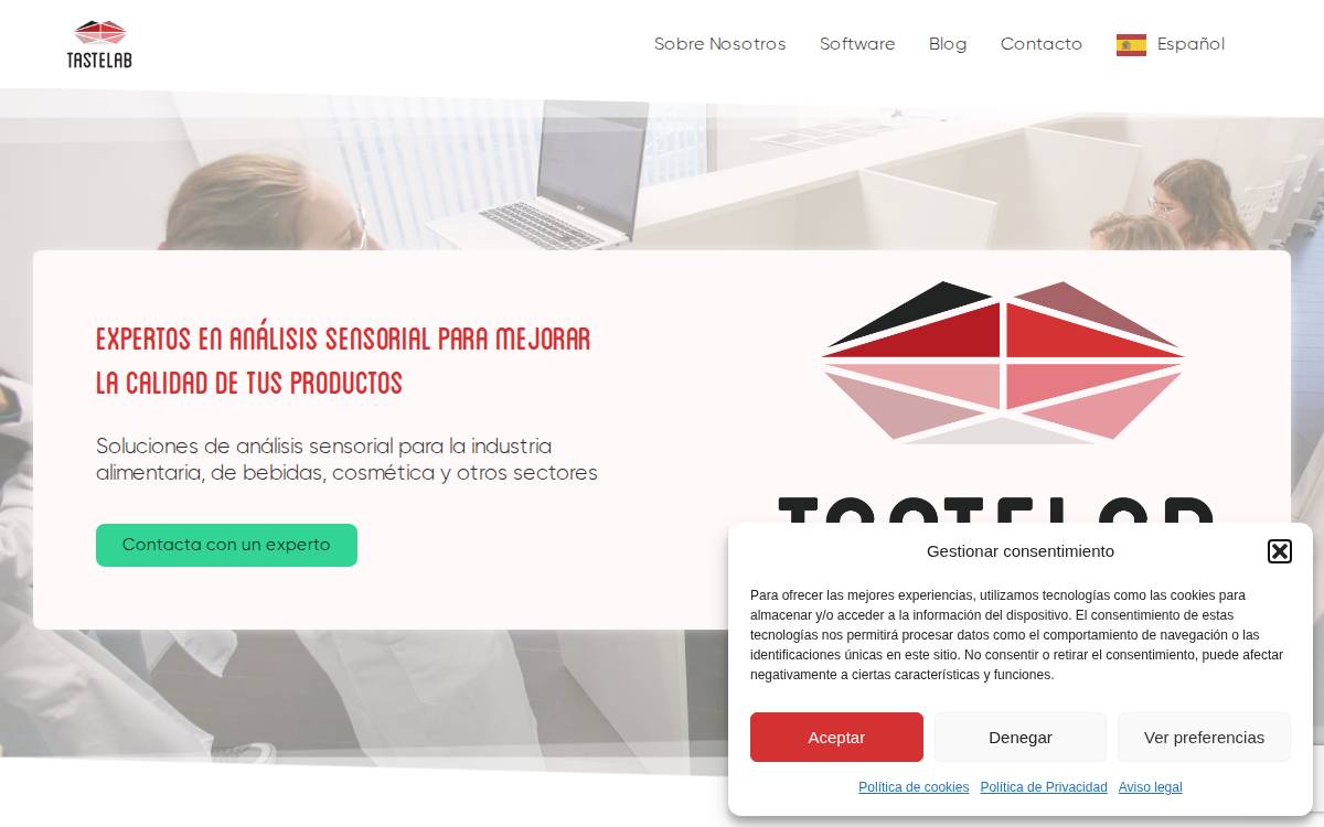 Tastelab website preview