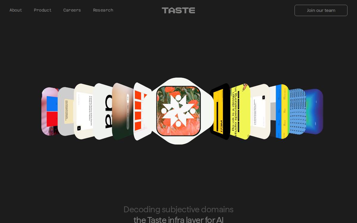 Tastelabs website preview