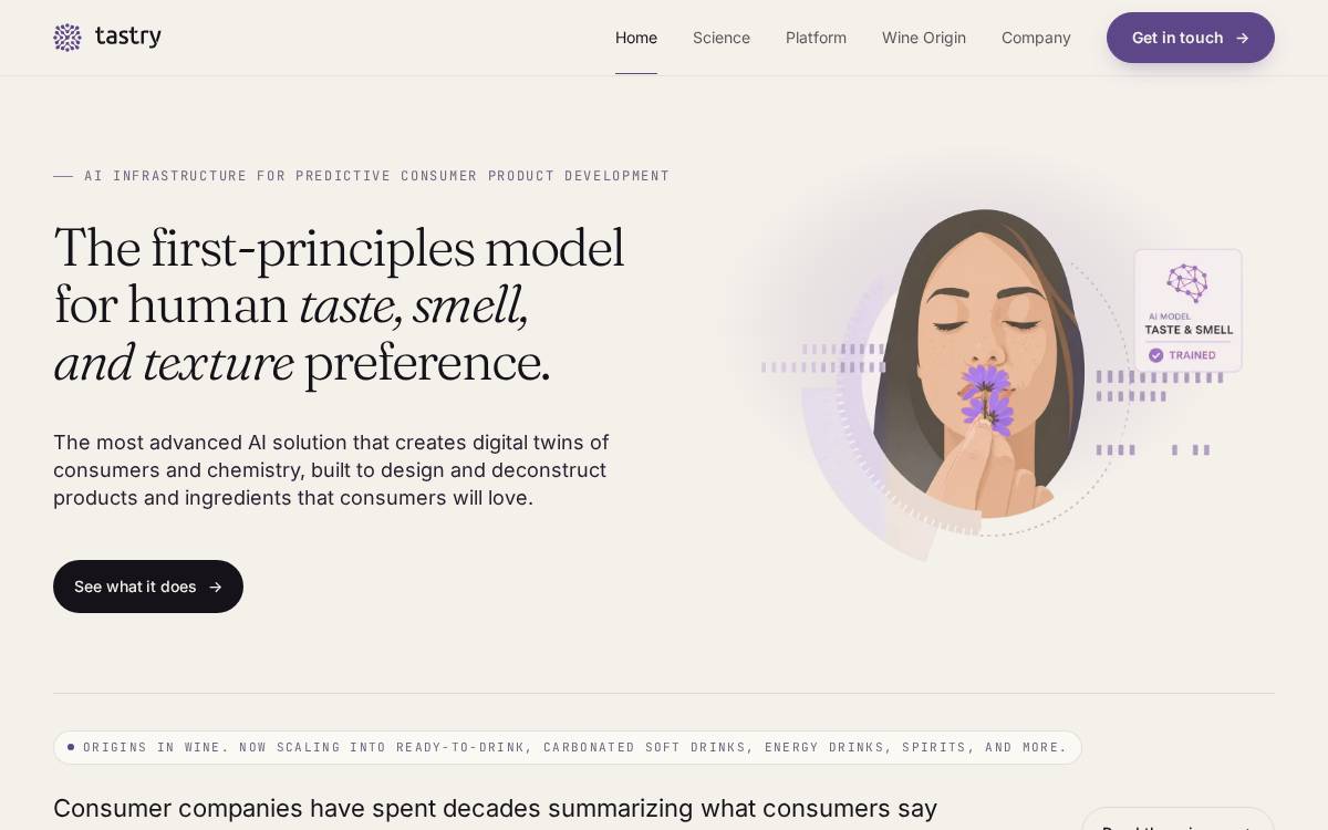 Tastry website preview