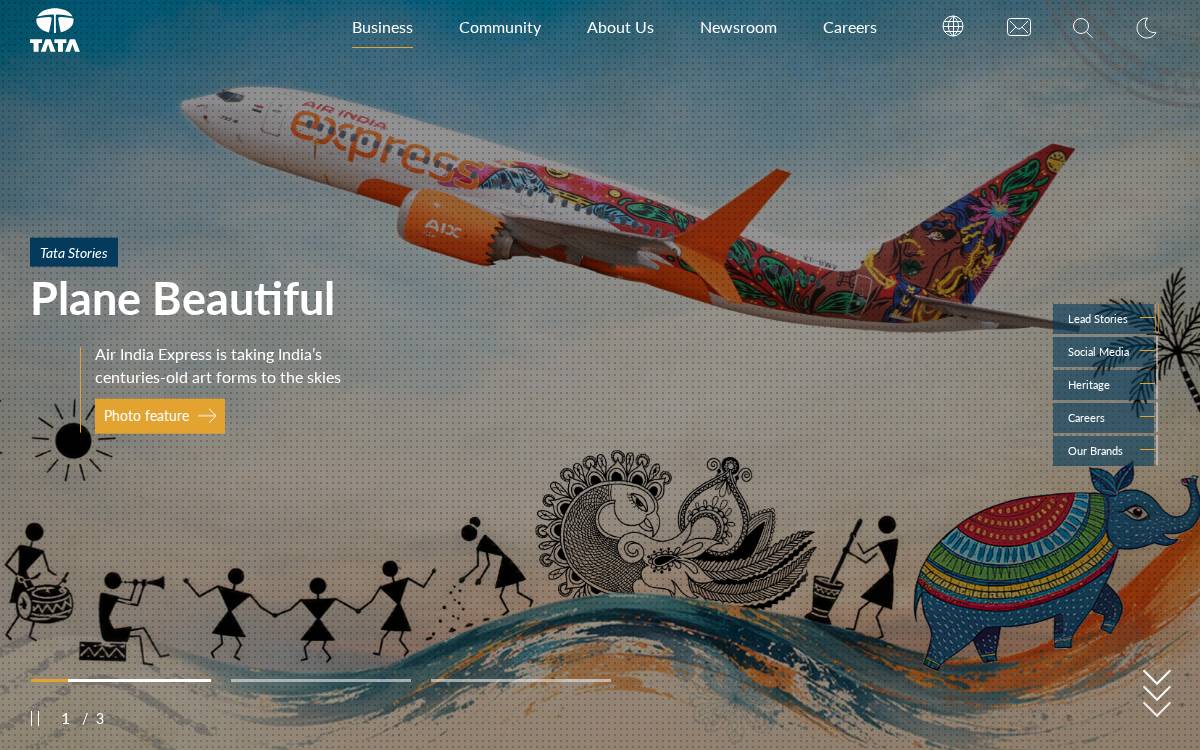Tata Group website preview