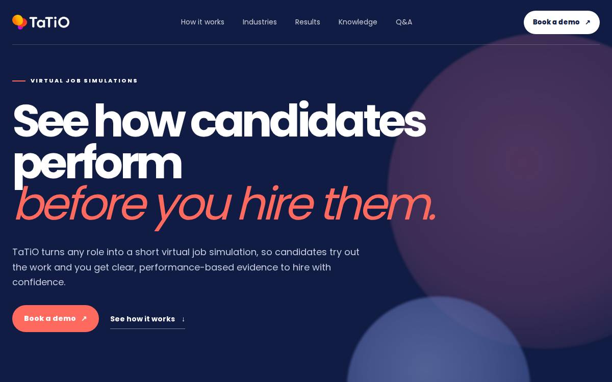 Tatio website preview