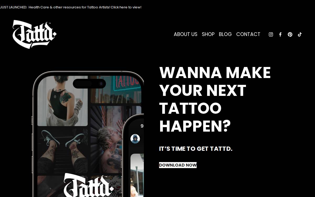 Tattd website preview