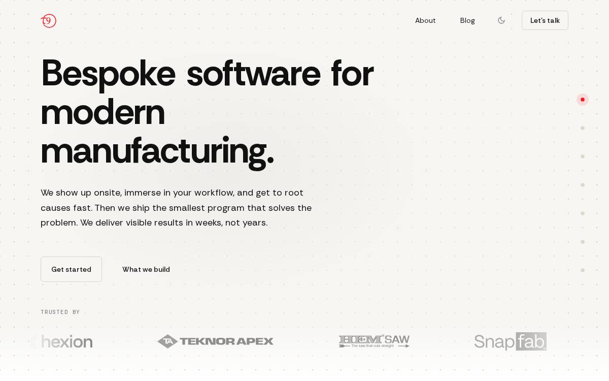 Tau9Labs website preview