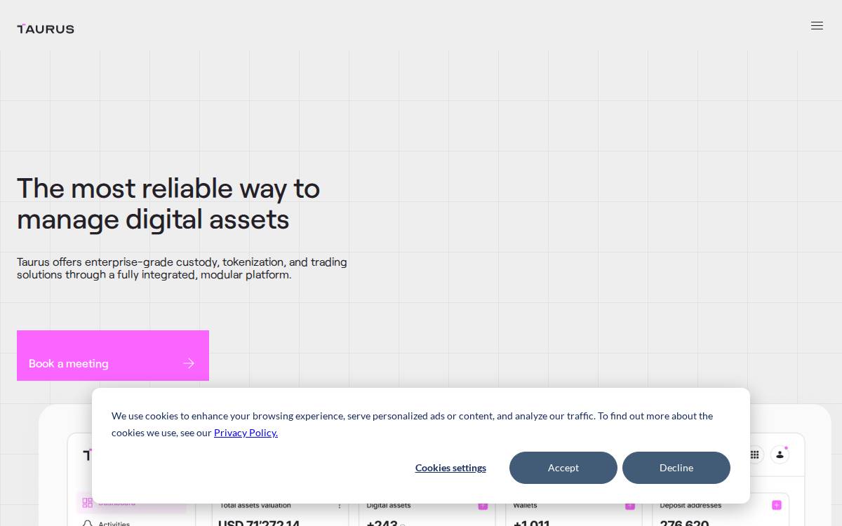 Taurus website preview