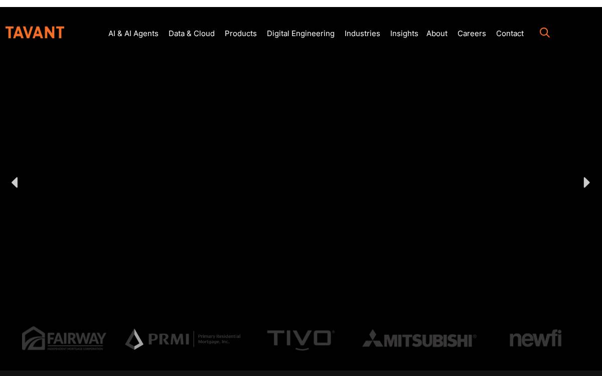 Tavant website preview