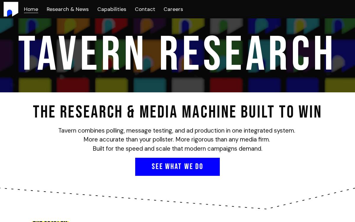 Tavern Research website preview