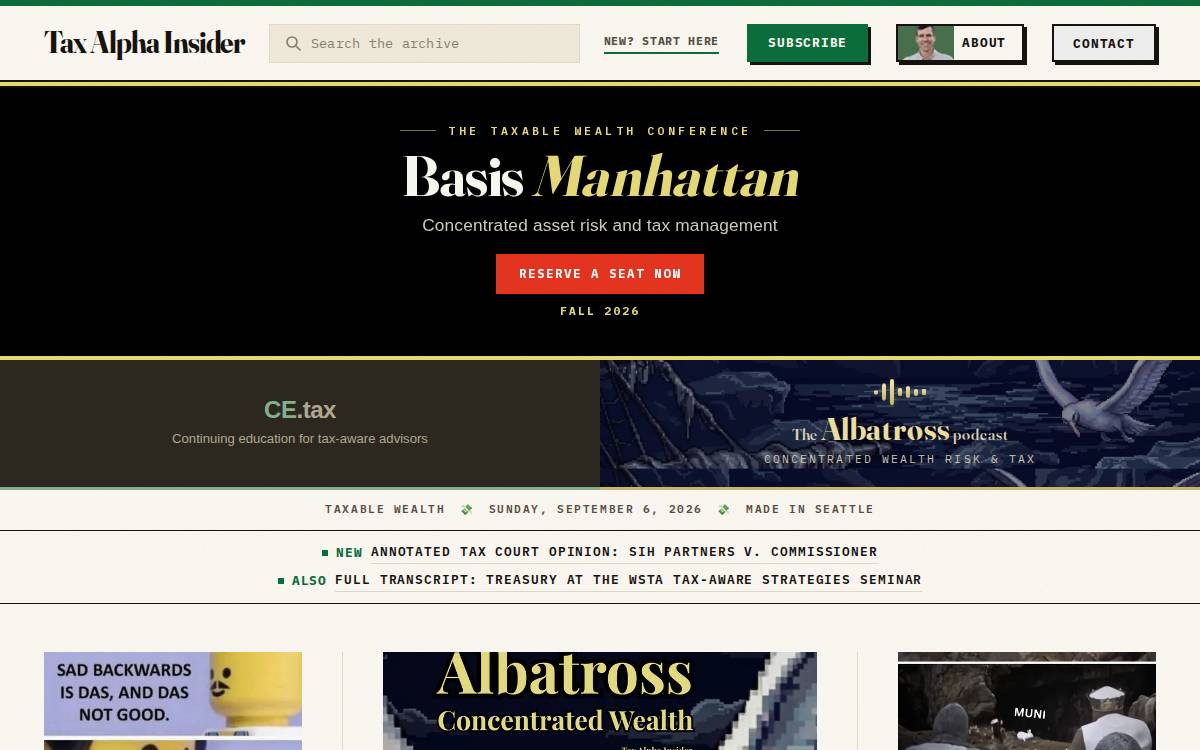 Tax Alpha website preview