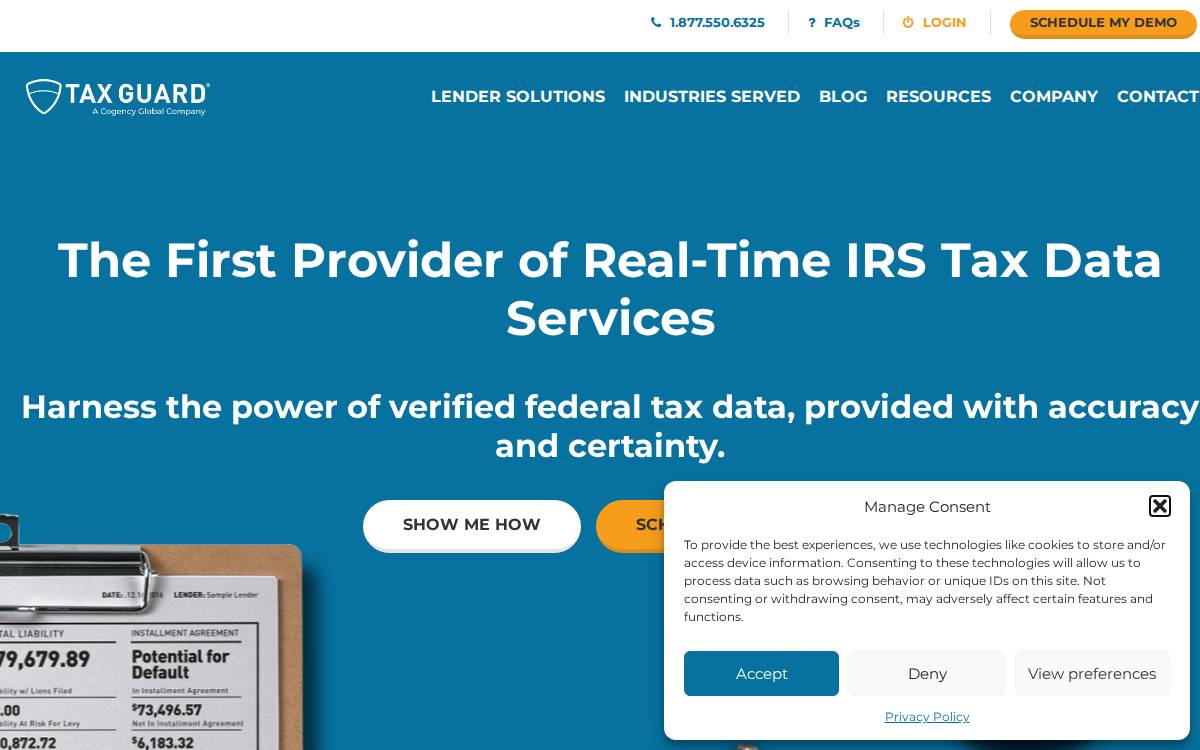 Tax Guard website preview