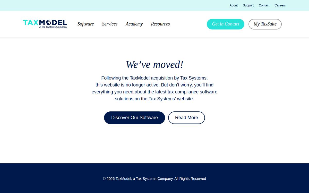 Tax Model website preview