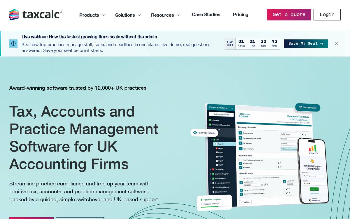 Taxcalc website preview