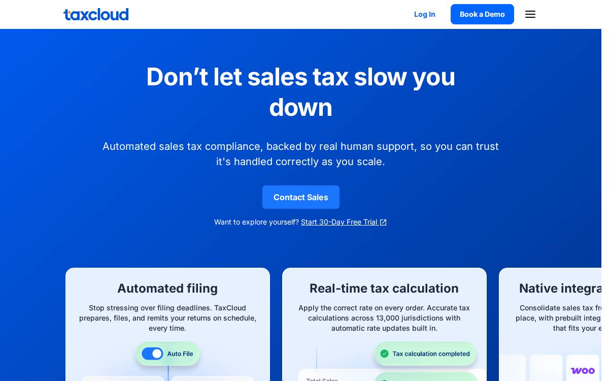 TaxCloud website preview