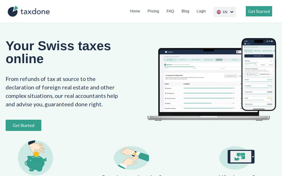 TaxDone website preview