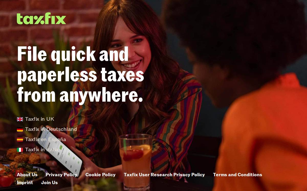 Taxfix website preview