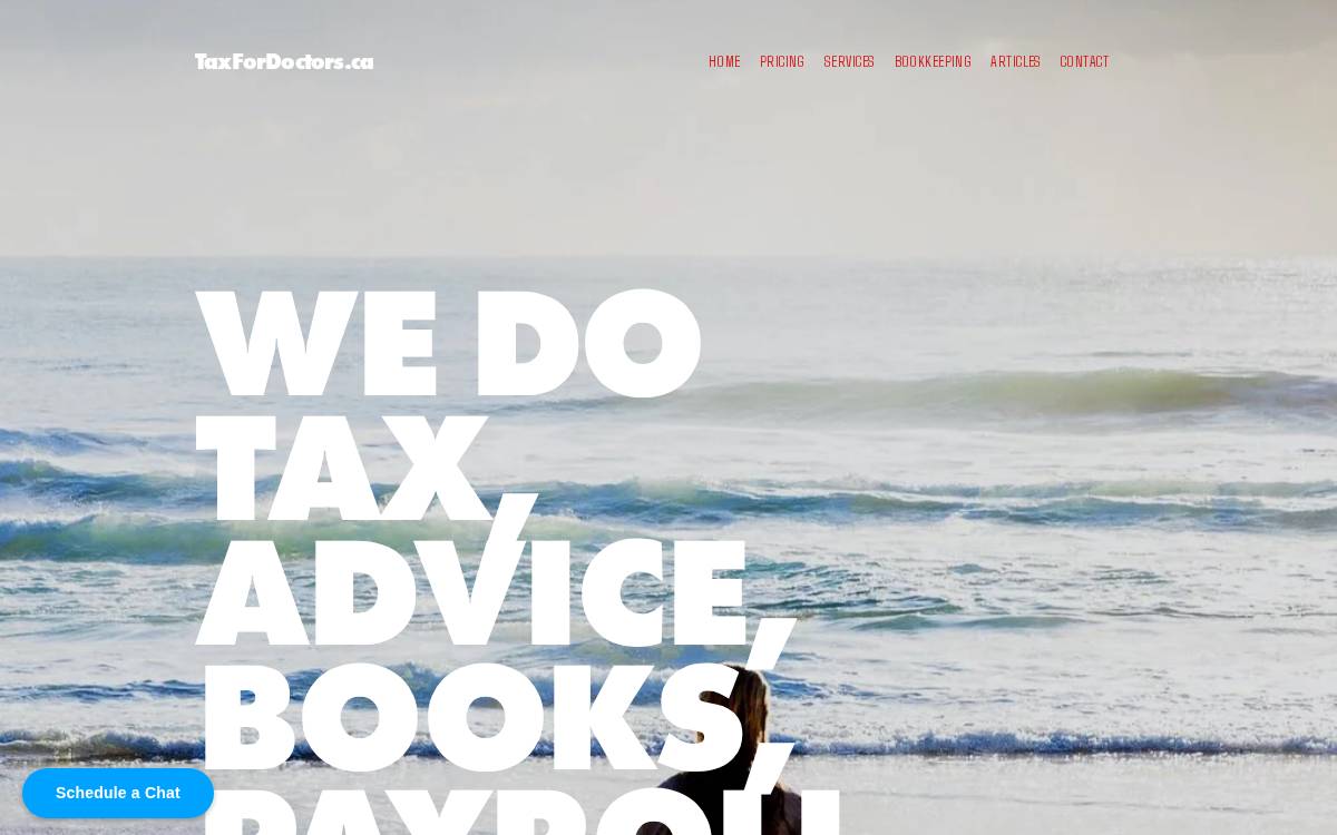 TaxForDoctors website preview