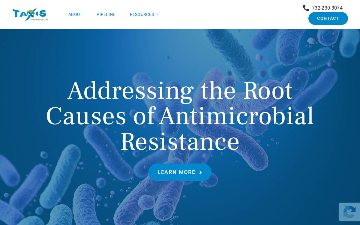 Taxis Pharmaceuticals website preview