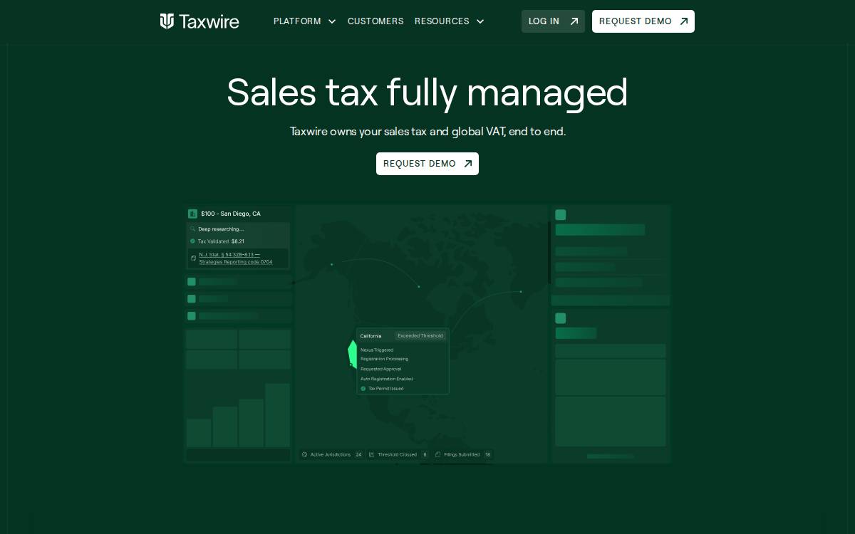 Taxwire website preview