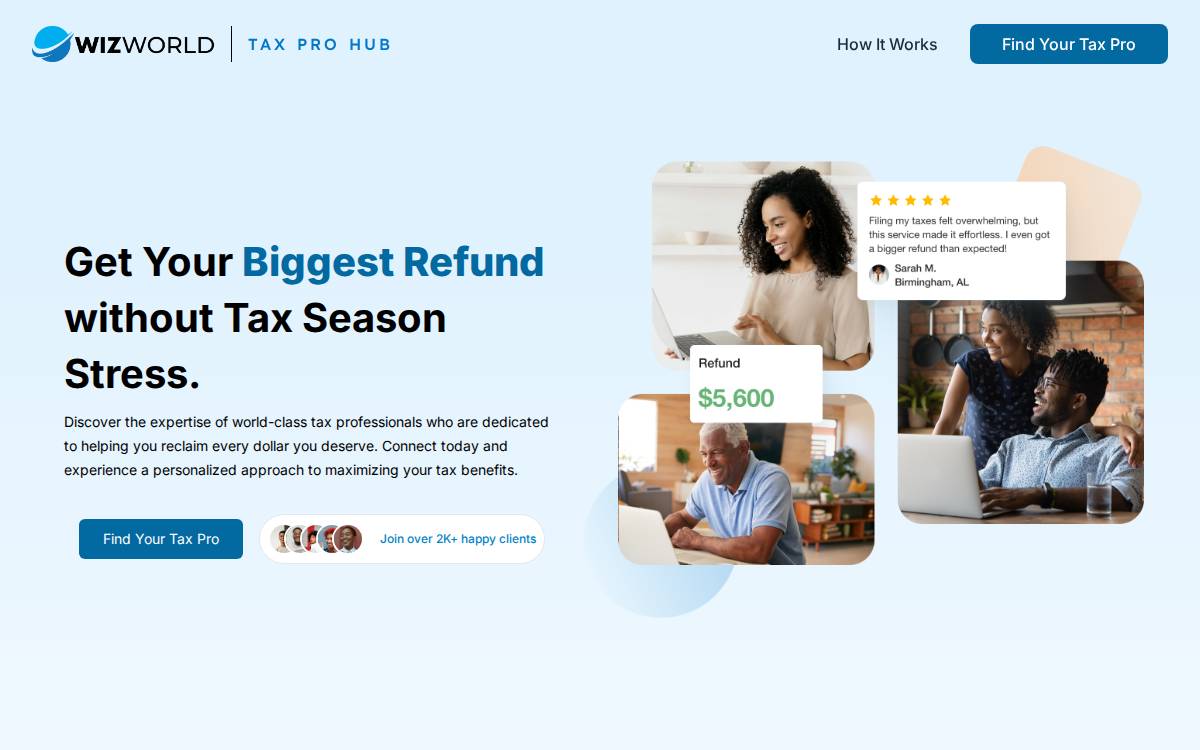 Taxxwiz website preview