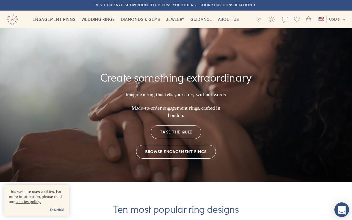 Taylor & Hart website preview