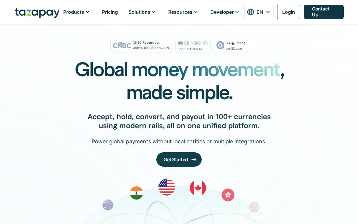 Tazapay website preview