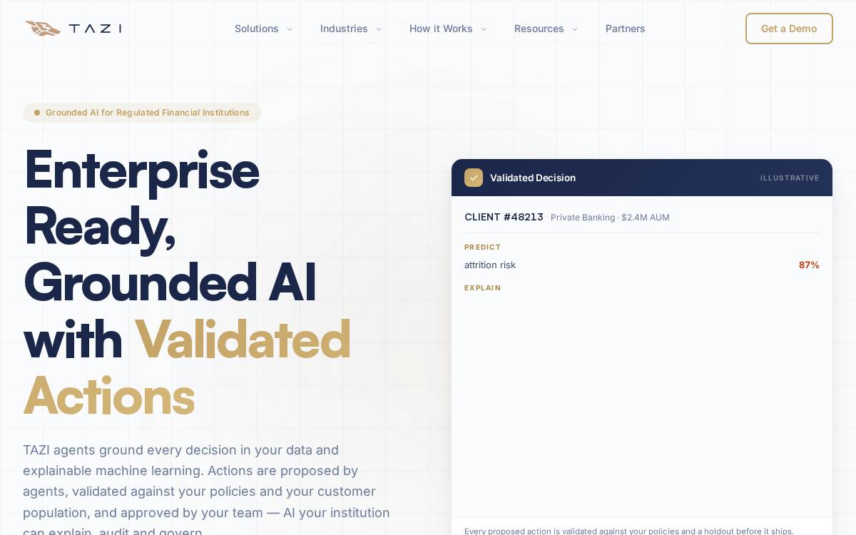Tazi website preview