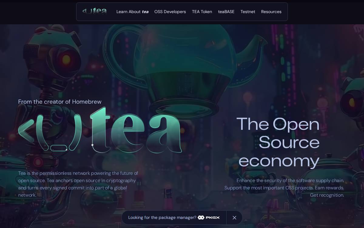 tea website preview