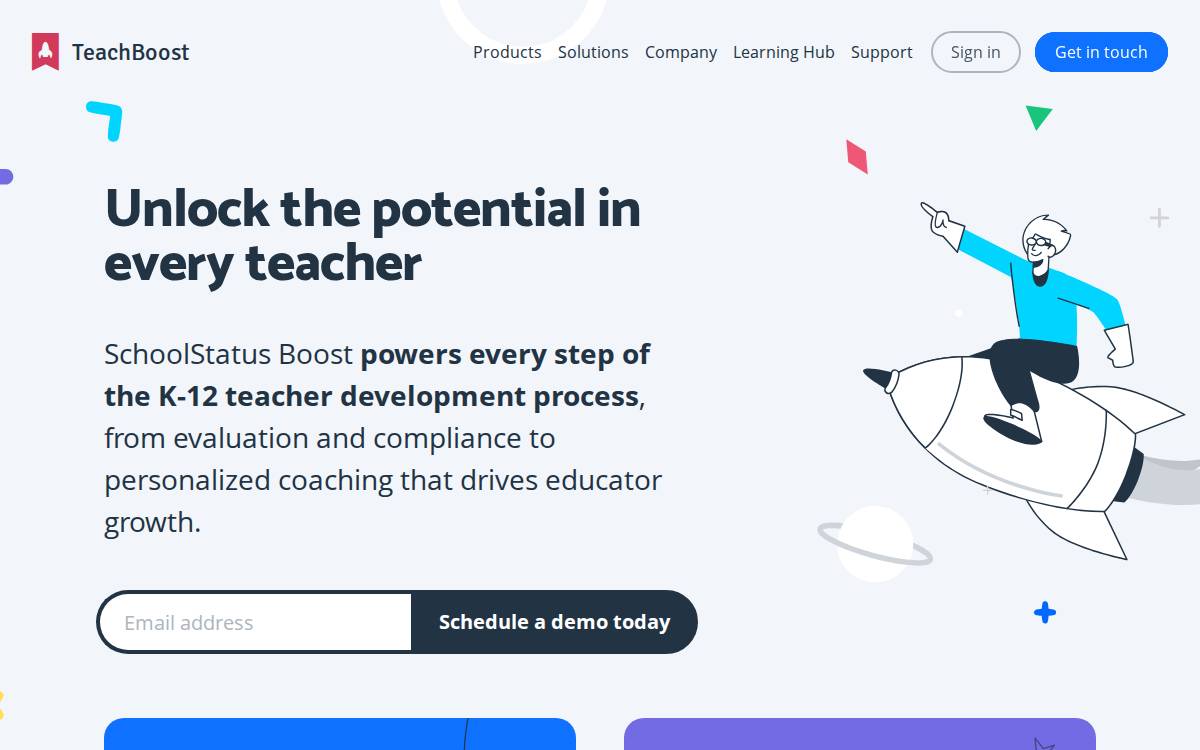 TeachBoost website preview