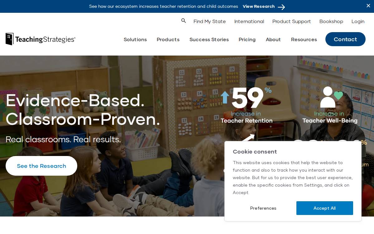 Teaching Strategies website preview