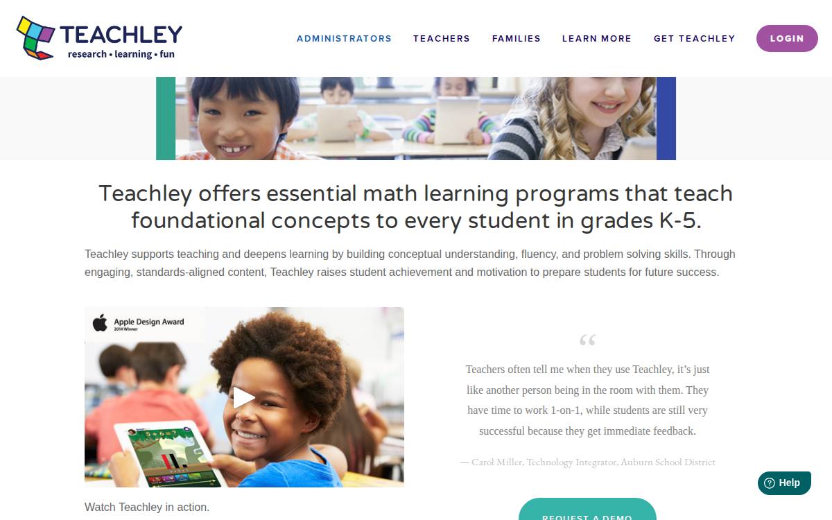 Teachley website preview